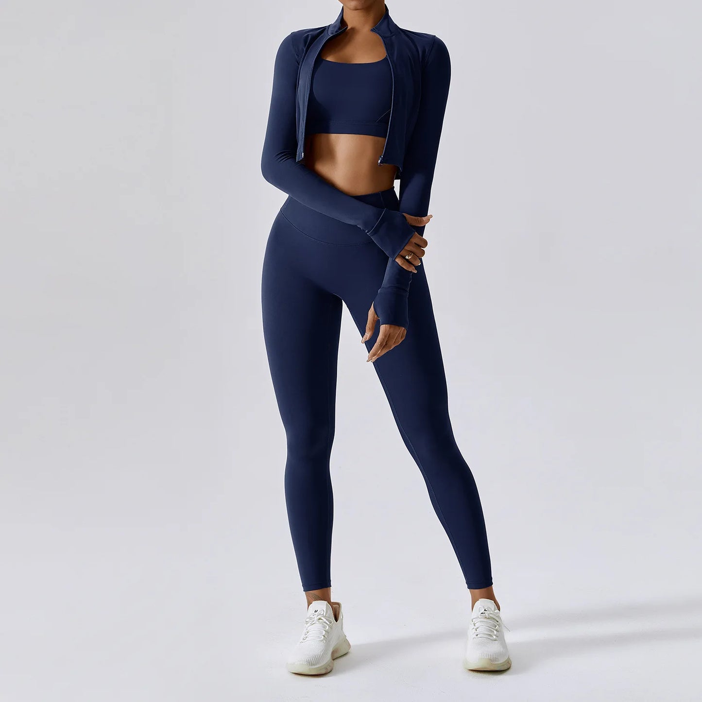 Ensemble de Vêtement de Fitness pour Femme 3 Pièces