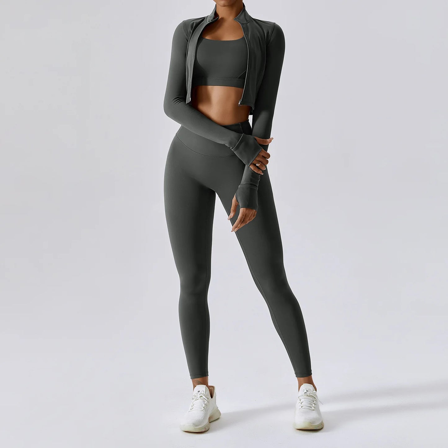 Ensemble de Vêtement de Fitness pour Femme 3 Pièces