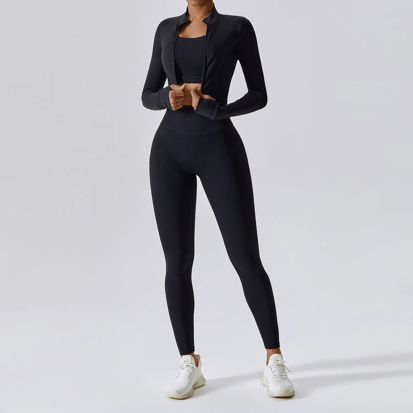 Ensemble de Vêtement de Fitness pour Femme 3 Pièces