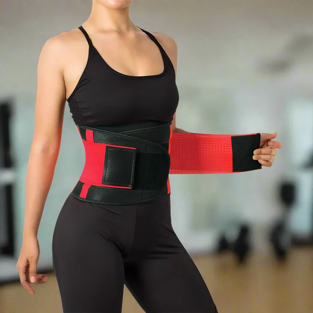 Ceinture Lombaire - LumbarSupportBelt™ - Rouge - Empreur fitness