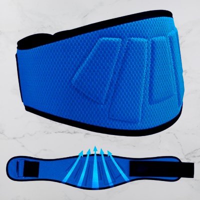 Ceinture pour la musculation - FitnessWaistBelts™ - Bleu - Empreur fitness